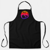 Neon Dragon Black women chef schort (Voorkant)