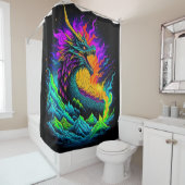 Neon Dragon Douchegordijn (In situ)