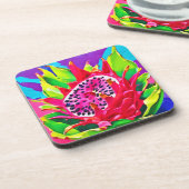 Neon Dragon Fruit Splendor Bier Onderzetter (Linkerzijde)