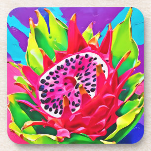 Neon Dragon Fruit Splendor Bier Onderzetter