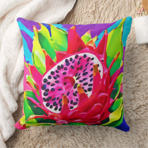 Neon Dragon Fruit Splendor Kussen