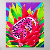 Neon Dragon Fruit Splendor Poster (Voorkant)