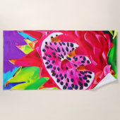 Neon Dragon Fruit Splendor Strandlaken (Voorkant)