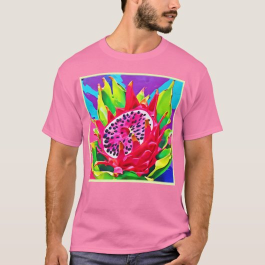 Neon Dragon Fruit Splendor T-shirt (Voorkant)