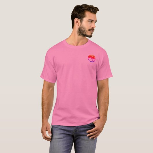 Neon Dragon mannen roze T-shirt zak (Voorkant volledig)