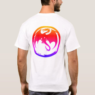 Neon Dragon mannen wit T-shirt achterkant