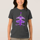 Neon dragon Sword Tri-Blend Shirt (Voorkant)