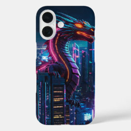 Neon Dragon-vlucht iPhone 16 Hoesje