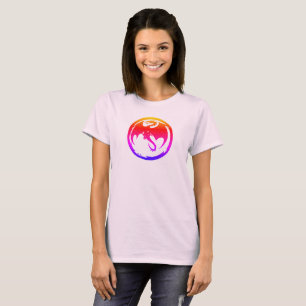 Neon Dragon vrouwen lichtroze T-shirt