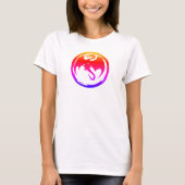 Neon Dragon vrouwen roze T-shirt (Voorkant)