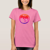 Neon Dragon vrouwen roze T-shirt (Voorkant)