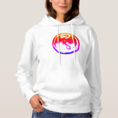 Neon Dragon vrouwen wit overgeleverd sweatshirt (Voorkant)