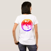 Neon Dragon vrouwen wit T-shirt achterkant (Achterkant volledig)