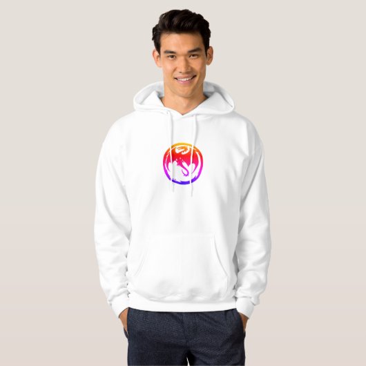 Neon Dragon witte hoed Hoodie (Voorkant volledig)