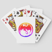 Neon Dragon witte Poker speelkaarten (Achterkant)