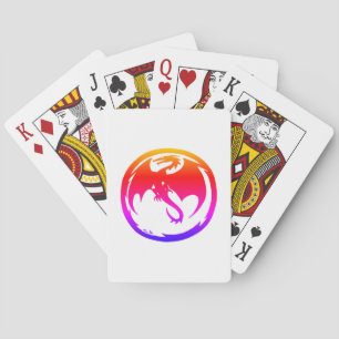 Neon Dragon witte Poker speelkaarten