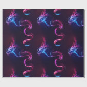 Neon Dragon Wrapping Papier (Vlak)