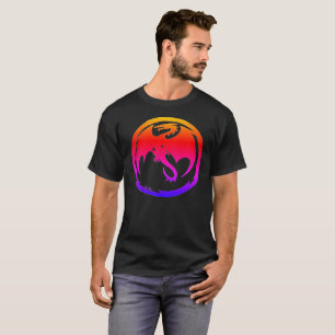 Neon Dragon zwart T-shirt