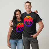 Neon Dragon zwart T-shirt (Unisex)