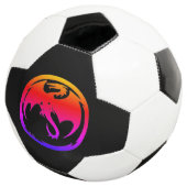 Neon Dragon zwart voetbal (Drie kwart)