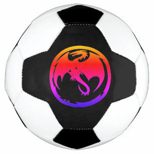 Neon Dragon zwart voetbal