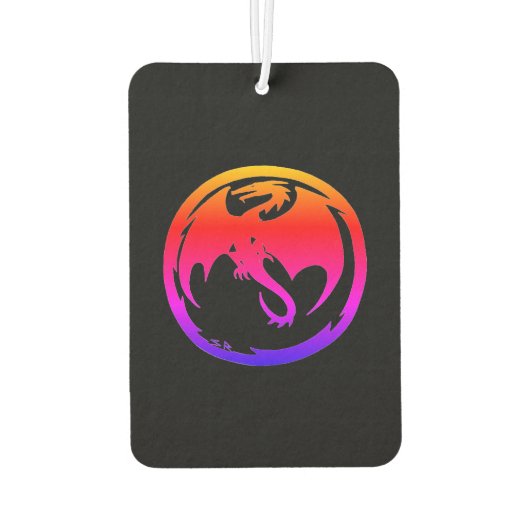 Neon Dragon zwarte auto luchtverfrisser (Achterkant)