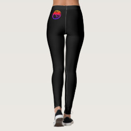 Neon Dragon zwarte leggings