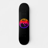 Neon Dragon zwarte skateboard (Voorkant)