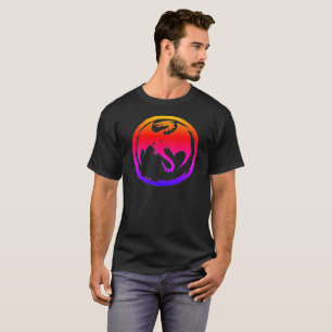 Neon Dragon zwarte T-shirt voor heren