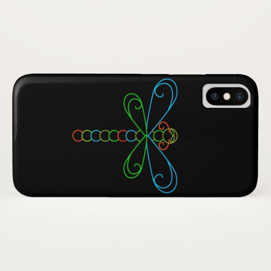 Neon Dragonfly Case-Mate iPhone Case (Achterkant (horizontaal))
