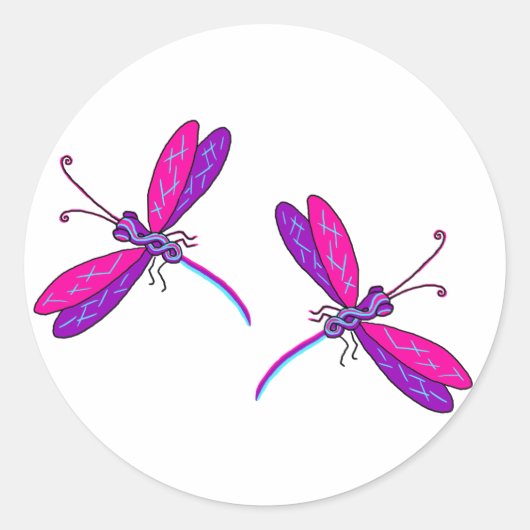 Neon Dragonfly Stickers (Voorkant)