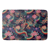 Neon Dragons en Flowers Badmat (Voorkant)