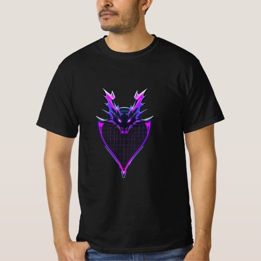 Neon draken kunst t-shirt (Voorkant)