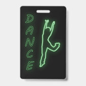 Neon Dranken En Dansen 21e Verjaardagsfeest Uitnod Badge (Achterkant)