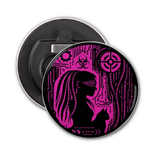 Neon Dread Protocol Button Flesopener (Voorkant)