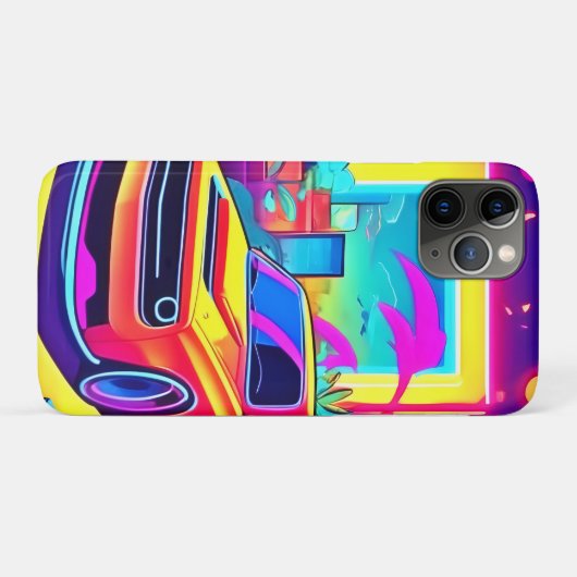 Neon Dream Car Escape Case-Mate iPhone Case (Achterkant (horizontaal))