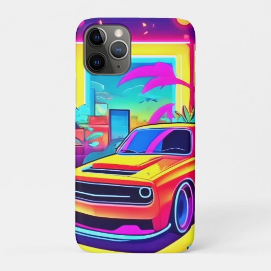 Neon Dream Car Escape Case-Mate iPhone Case (Achterkant)