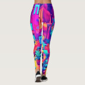 Neon Dream Car Escape Leggings (Achterkant)