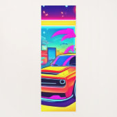 Neon Dream Car Escape Yogamat (Achterkant)