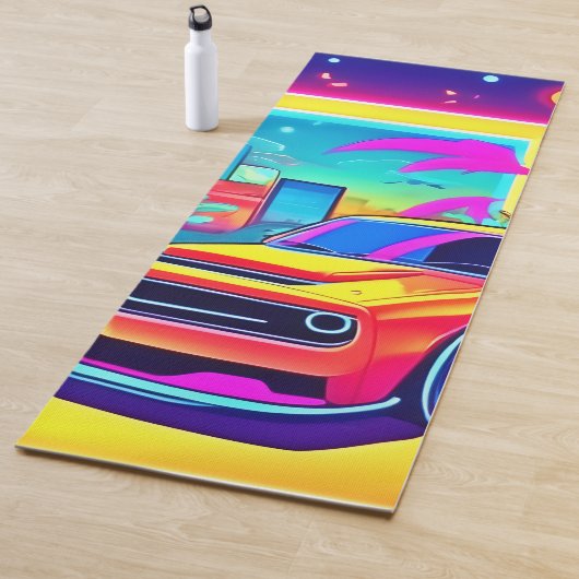 Neon Dream Car Escape Yogamat (In situ)