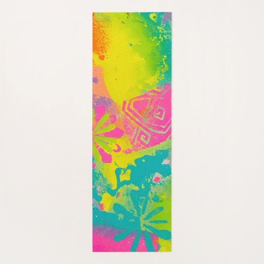 Neon Dreams Abstract Yogamat (Achterkant)