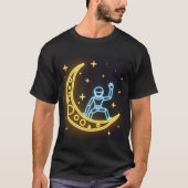 Neon Dreams: Astronaut op de Maan T-shirt (Voorkant)