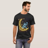Neon Dreams: Astronaut op de Maan T-shirt (Voorkant volledig)