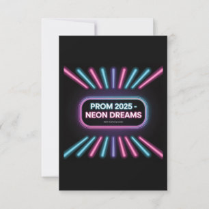Neon Dreams - Bold Modern Uitnodiging voor een pro