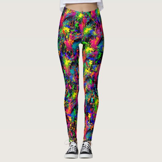 Neon Dreams CBDOilPrincess Leggings (Voorkant)