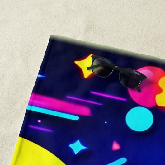 Neon Dreams: een psychedelische digitale odyssee Strandlaken (In situ)