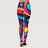 Neon Dreamscape Art Leggings (Achterkant)