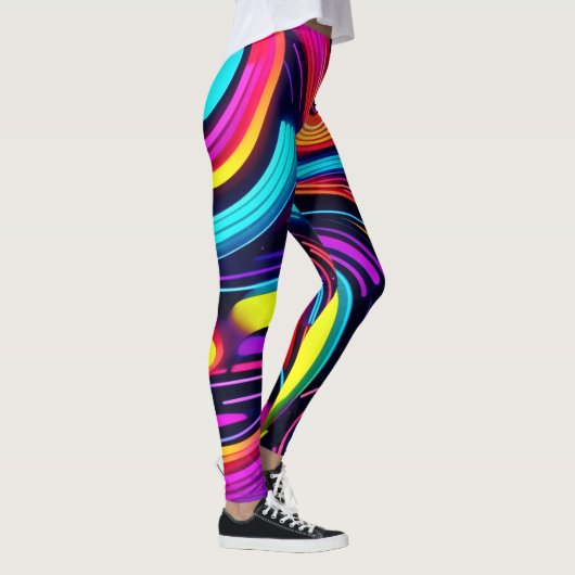 Neon Dreamscape Art Leggings (Rechts)