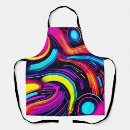 Neon Dreamscape Art Schort