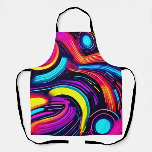 Neon Dreamscape Art Schort (Voorkant)